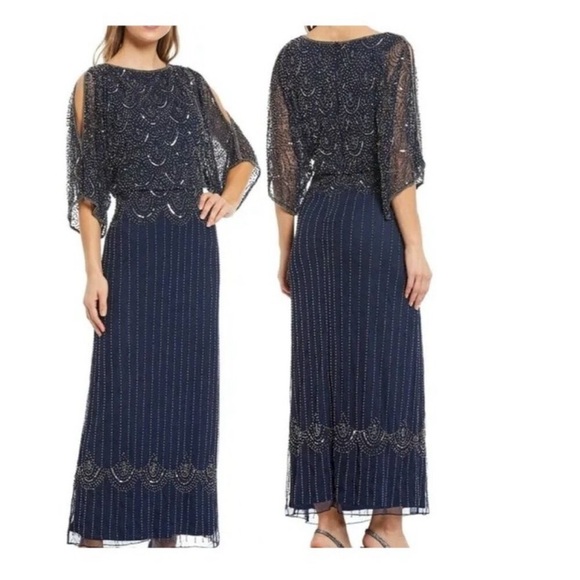 Pisarro Nights Dresses & Skirts - NWT Pisarro Nights Beaded Embellished Blouson Gown 8, 24W
